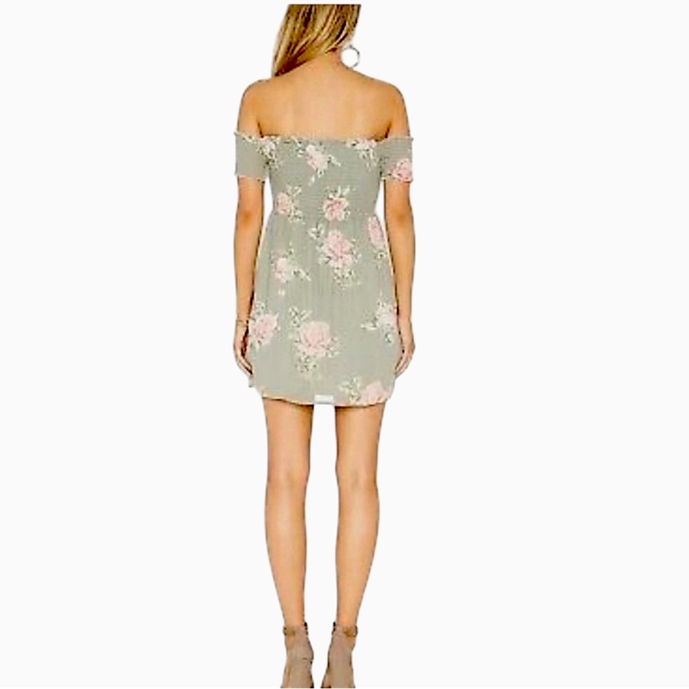 Show Me Your Mumu Women’s Medium Dolly Smocked Floral Dress in Sweetheart Sage - Picture 4 of 12